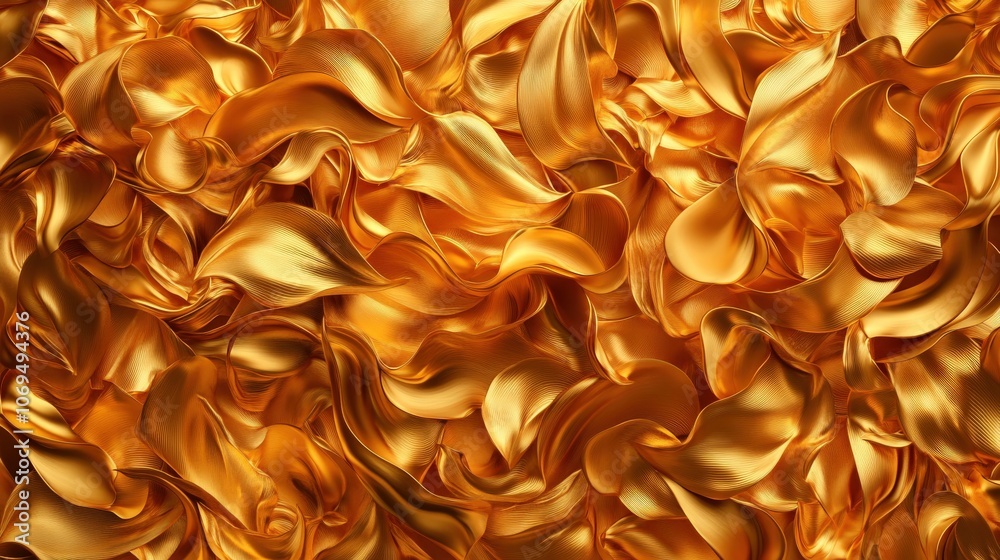 Abstract golden fabric texture, flowing waves, luxurious design, elegant background. Abstract golden fabric texture, flowing waves, luxurious design, elegant background.