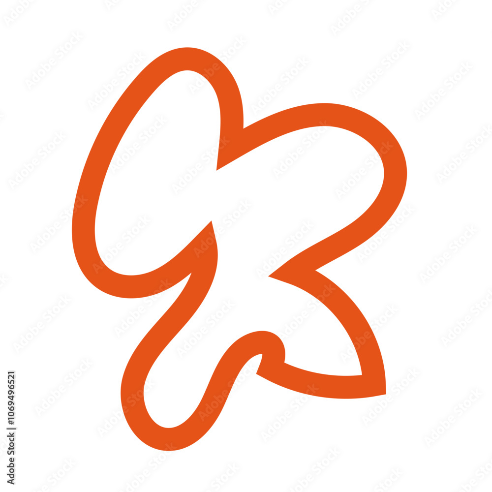 Red outline abstract shapes vectors Red outline abstract shapes vectors