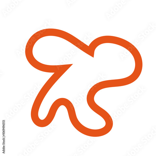 Wallpaper Mural Red outline abstract shapes vectors Torontodigital.ca