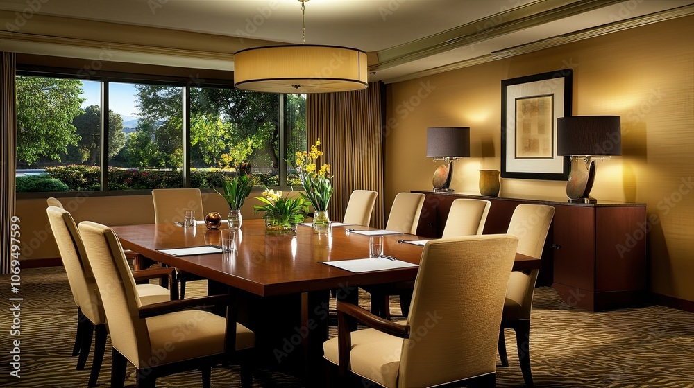 Elegant Conference Room with Natural Light Elegant Conference Room with Natural Light