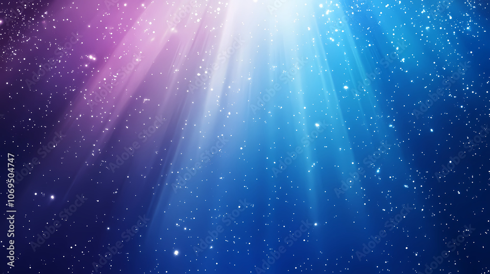 Obraz premium Abstract background with glowing light rays on a blue gradient. Celestial. Illustration