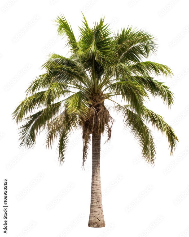 Obraz premium PNG Palm tree plant white background tranquility.