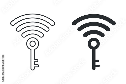 Wireless key icon. illustration vector