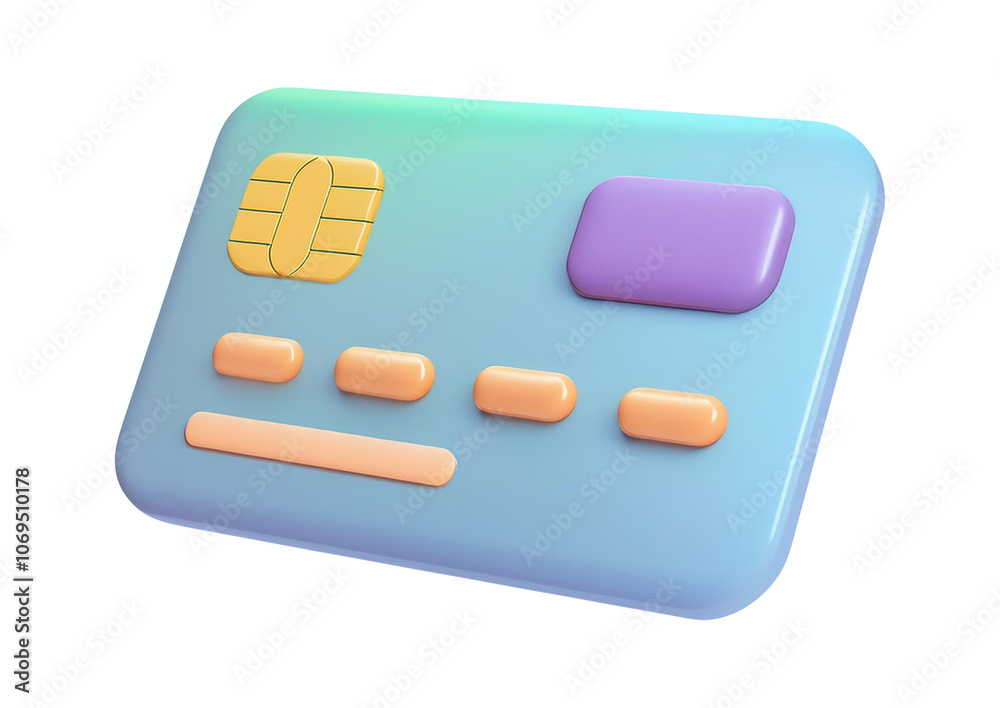 credit card isolated on transparent background