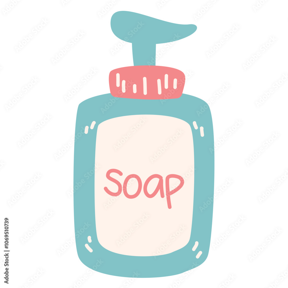 Soap, foam, liquid soap, soft soap illustration Soap, foam, liquid soap, soft soap illustration