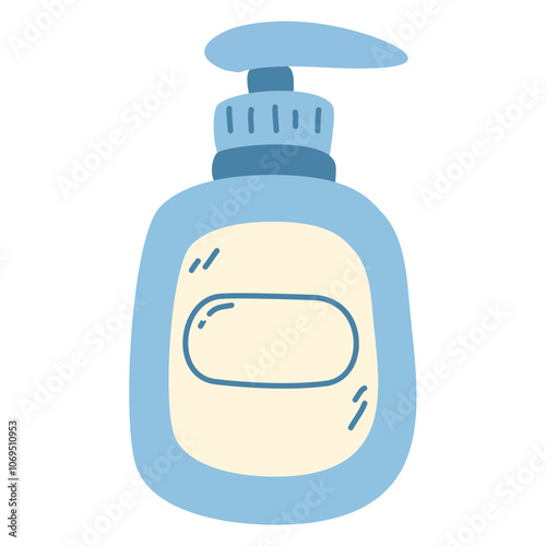 Liquid Soap Bottle hand drawn illustration