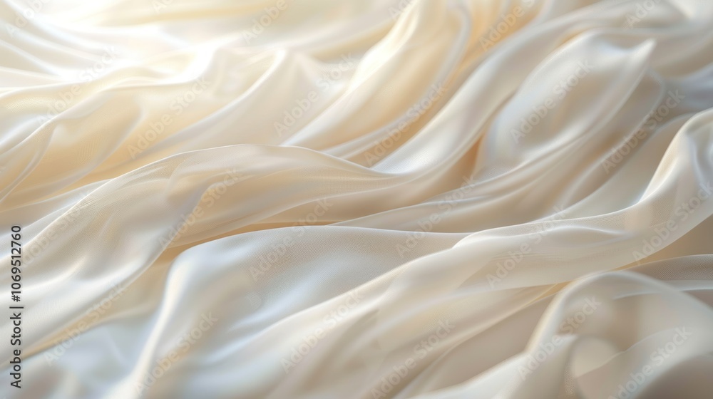 Fototapeta premium Elegant White Silk Fabric