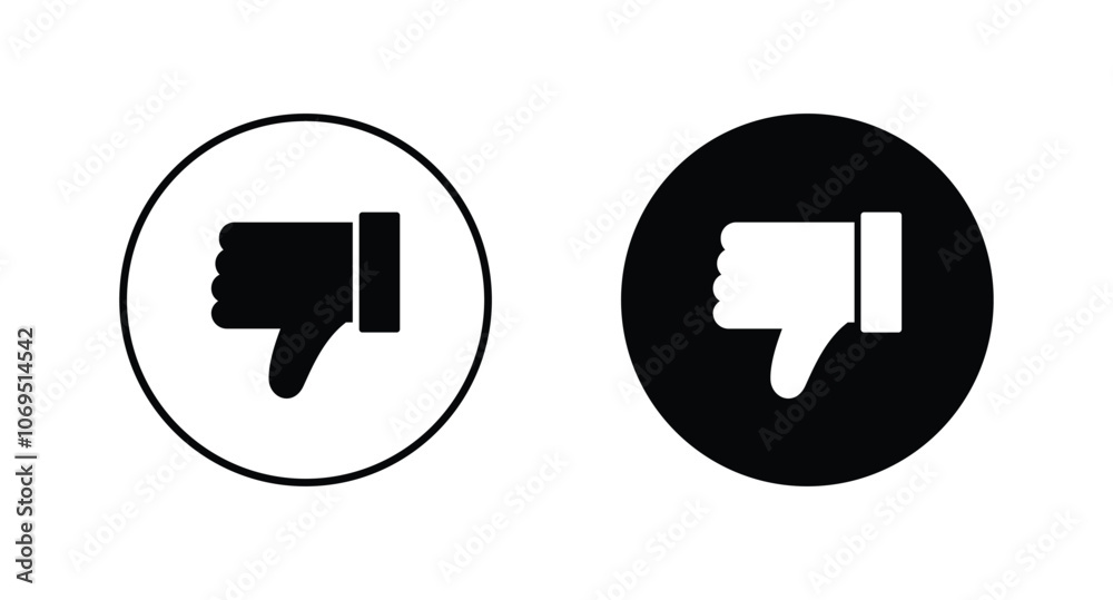 Hand dislike icon. Hand with thumb down icon vector Hand dislike icon. Hand with thumb down icon vector