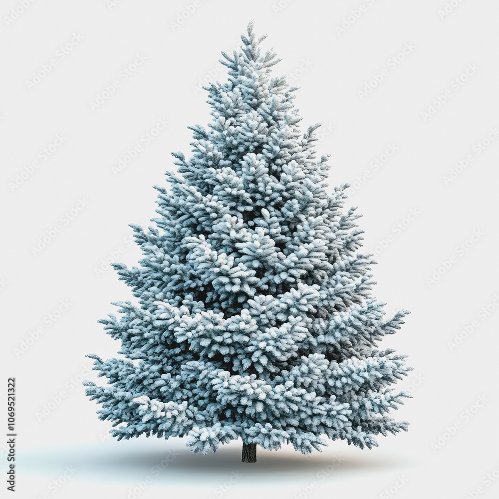Fototapeta premium Christmas Tree on White Background