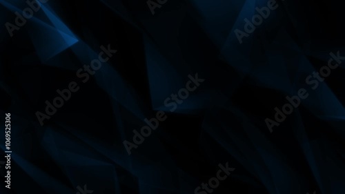 Blue Black Abstract Geometric Polygon Motion Background	