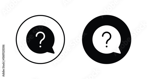 Question mark icon vector. customer support icon symbol