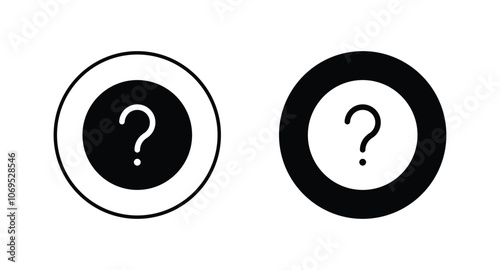 Question mark icon vector. customer support icon symbol	