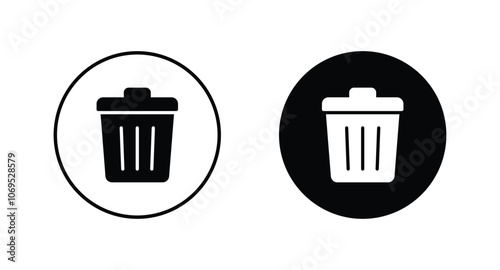 trash can icon set. Delete icon vector