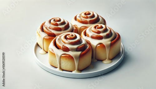 Kanelbulle freshly tasty baked Sweet cinnamon roll buns photo