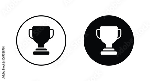 Trophy icon. Trophy cup symbol vector.