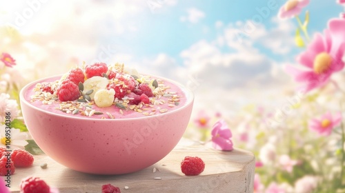 yogurt with raspberries