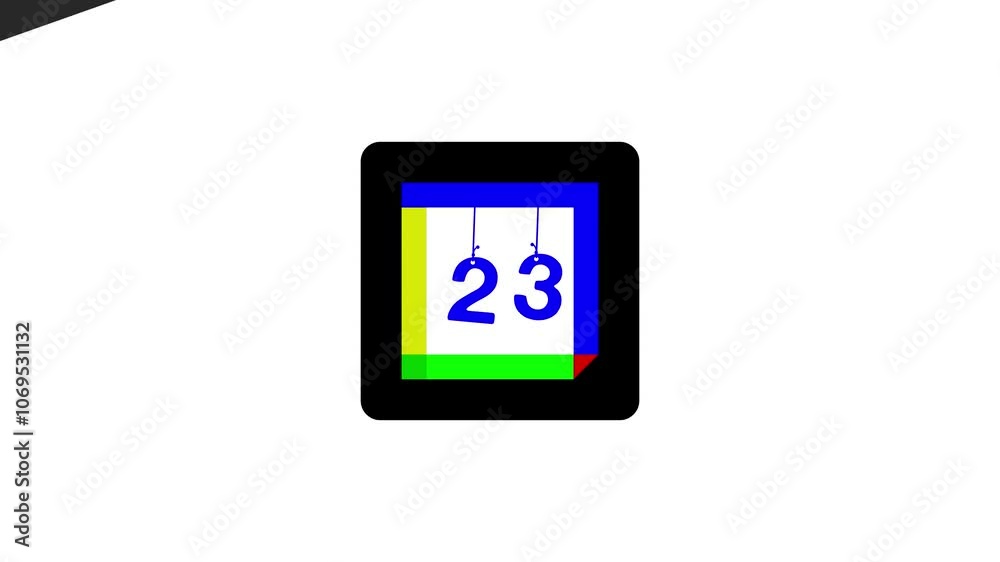 Calendar Page Icon Animation with '31-01' Date in 4K – Modern Countdown Visual for Time Tracking, Scheduling, and Event Planning. Calendar Page Icon Animation with '31-01' Date in 4K – Modern Countdown Visual for Time Tracking, Scheduling, and Event Planning.