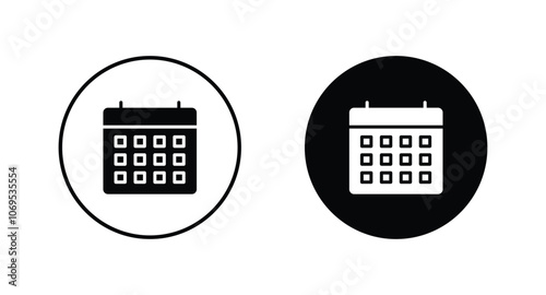 Calendar icon set vector
