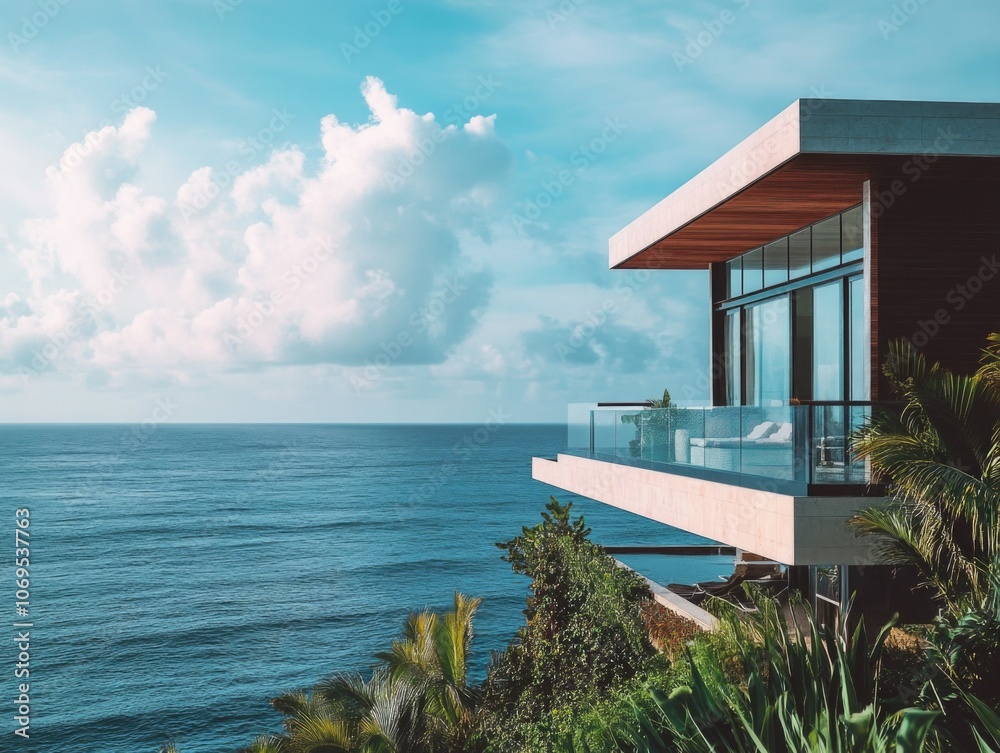 Fototapeta premium Modern Ocean View House