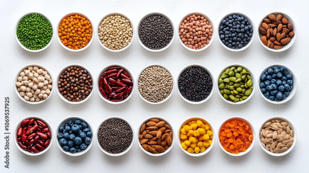 Nutrient-Rich Food Rainbow: Colorful Array of Healthy Ingredients for Optimal Nutrition Nutrient-Rich Food Rainbow: Colorful Array of Healthy Ingredients for Optimal Nutrition