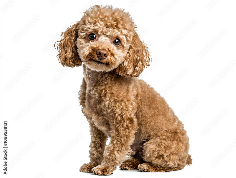 poodle puppy on white background poodle puppy on white background