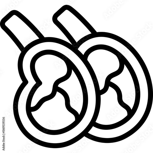meat icon illustration design with outline