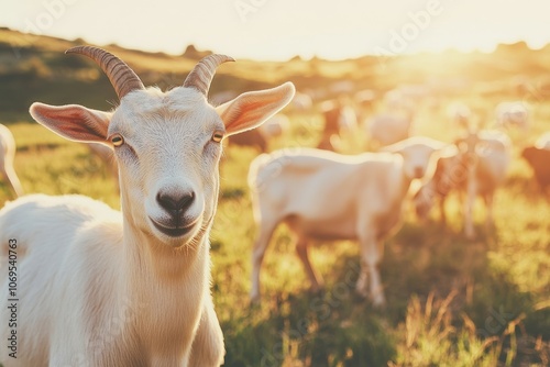 goat at grass field