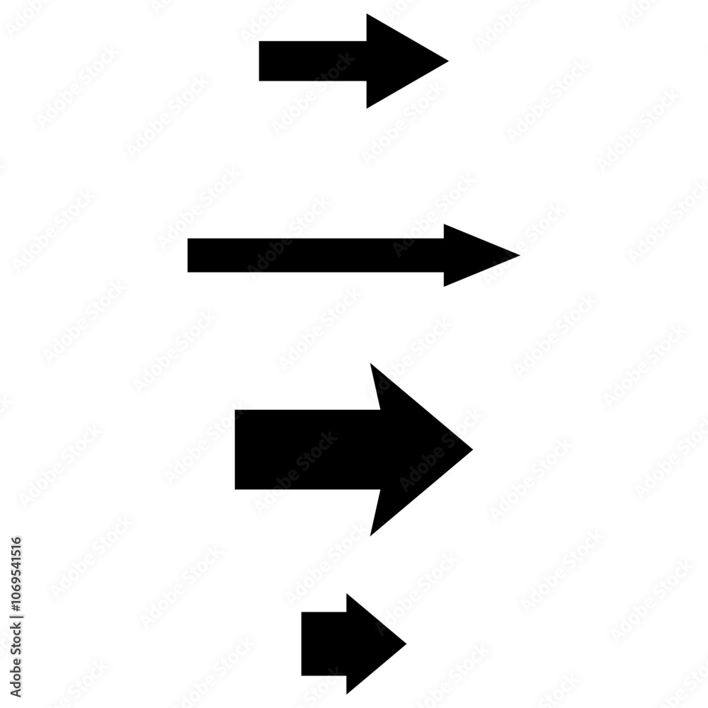 Arrow icons. Black directional shapes. Navigation symbols. Vector collection. Arrow icons. Black directional shapes. Navigation symbols. Vector collection.