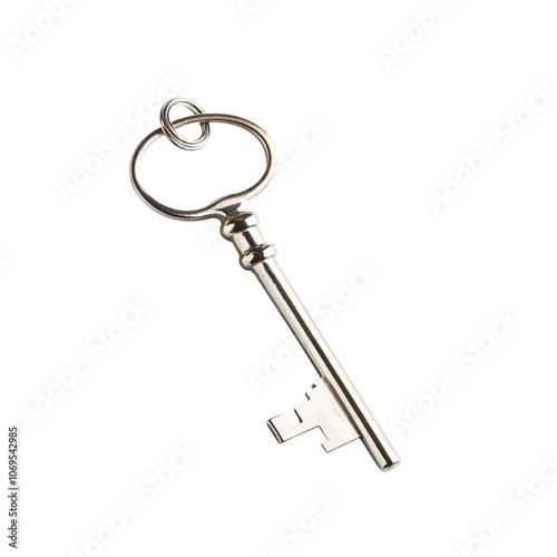 Unlocking Possibilities: A Beautifully Crafted Vintage Key, Perfectly Shining with Artistic Details, Set Against a Solid Black Background, Evoking Mystery and Adventure in Every Glance.