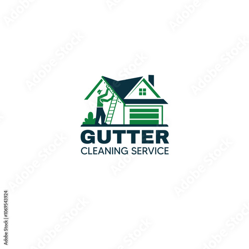 Illustration graphic vector of gutter installation and repair service logo design template