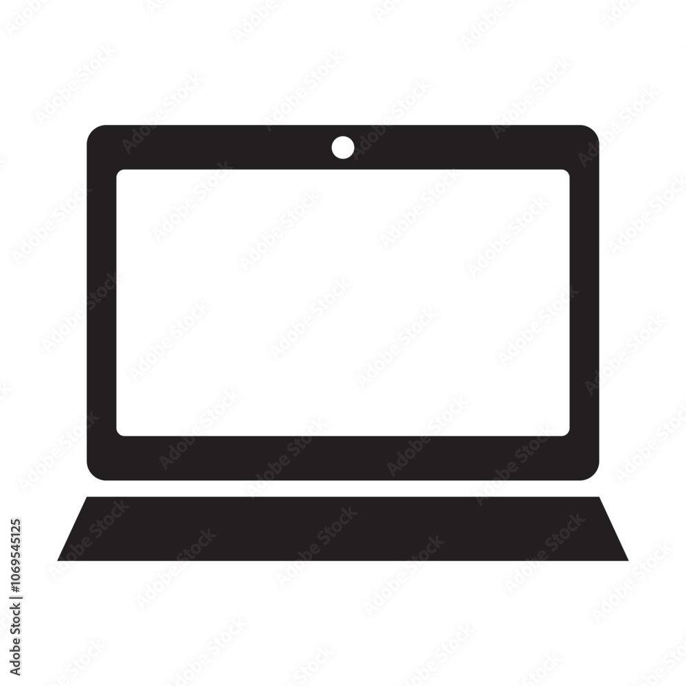 Simple laptop icon design vector symbol illustration Simple laptop icon design vector symbol illustration