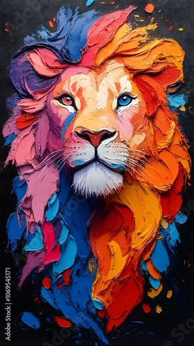 Lion Oil Painting