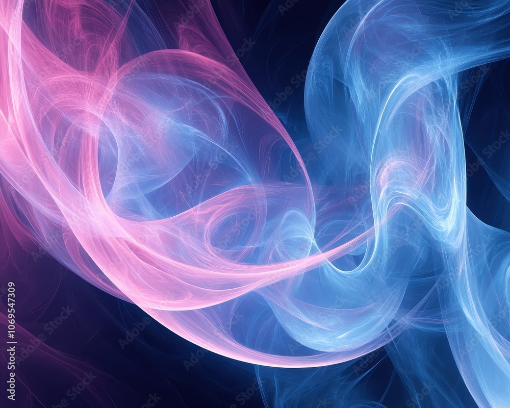 Abstract Fluid Art with Blue and Pink Swirls. Generative AI Abstract Fluid Art with Blue and Pink Swirls. Generative AI