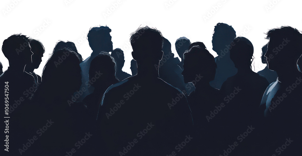 PNG Silhouette of a crowd silhouette person people. PNG Silhouette of a crowd silhouette person people.