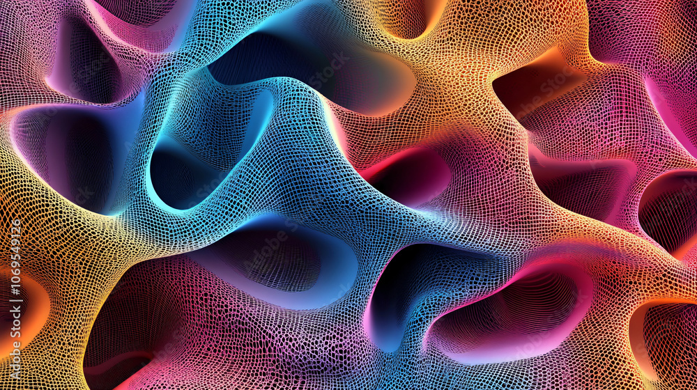 Gradient mesh with intricate patterns. Gradient mesh with intricate patterns.