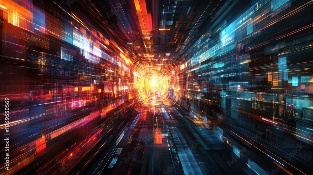 Vibrant Futuristic Digital Artwork in AR Style Vibrant Futuristic Digital Artwork in AR Style