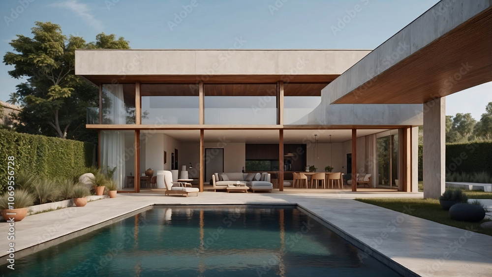 Fototapeta premium luxury swimming pool