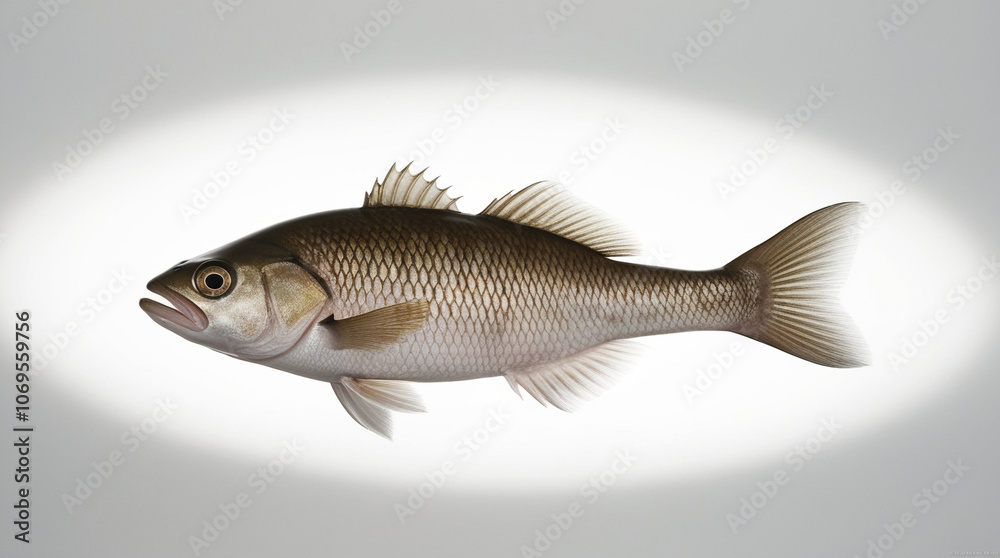 Ultra-Detailed Fish on a Solid Background, Photorealistic and Highly Textured Close-Up Ultra-Detailed Fish on a Solid Background, Photorealistic and Highly Textured Close-Up
