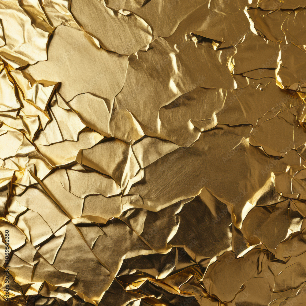 Golden Surface Texture Background with Reflective Decorative Foil and Textured Material Design Golden Surface Texture Background with Reflective Decorative Foil and Textured Material Design