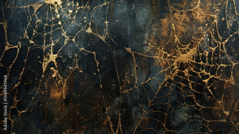 Golden Web Abstract Art Golden Web Abstract Art
