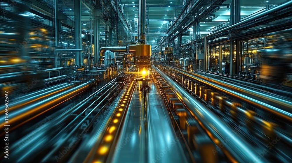 A smart industry concept is visually represented with high-speed motion blur, symbolizing advancements in technology and the fast pace of industrial evolution in a modern context. A smart industry concept is visually represented with high-speed motion blur, symbolizing advancements in technology and the fast pace of industrial evolution in a modern context.