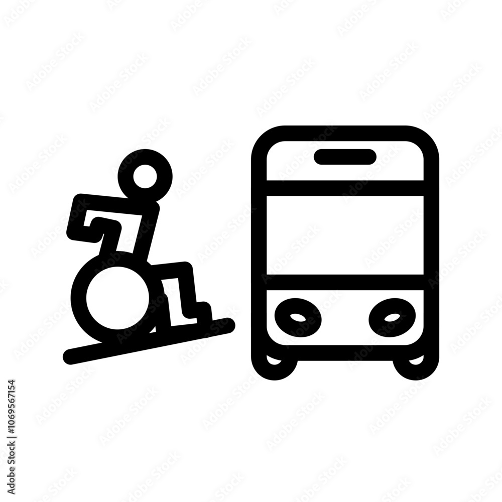 Accesible transportation icon Accesible transportation icon