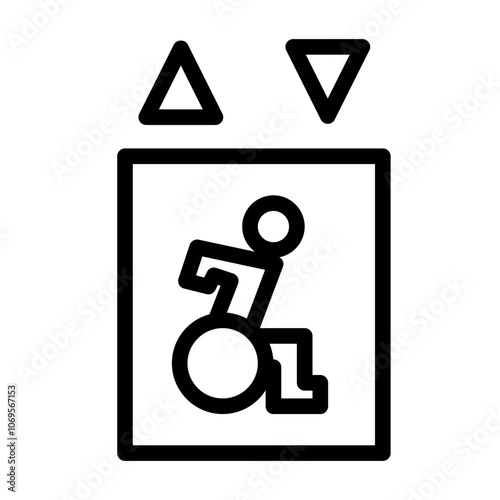 Accesible elevator icon