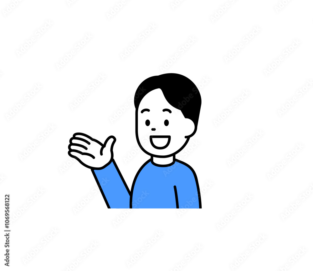 案内する男性のイラスト ベクター
案内する男性のイラスト ベクター