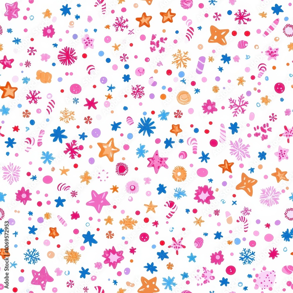 Illustrated Seamless Holiday Cookie Background Design Illustrated Seamless Holiday Cookie Background Design