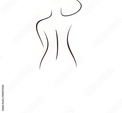 Elegant Minimalist Line Art of Female Silhouette