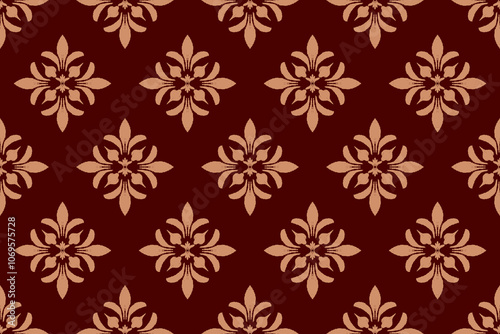 Geometric ethnic oriental ikat pattern traditional Design for background,carpet,wallpaper,clothing,wrapping,Batik,fabric,Vector illustration.embroidery style.