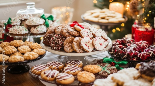 Festive Christmas Cookie Exchange Party Spread