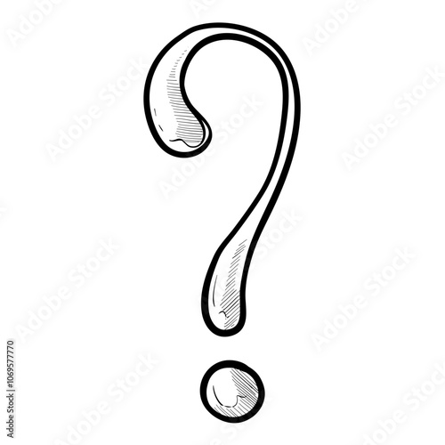 Handdrawn Question Mark Illustration