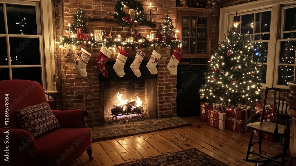 Cozy Christmas Party by the Roaring Fireplace Cozy Christmas Party by the Roaring Fireplace